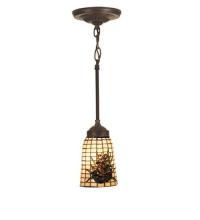 Meyda White 104974 - 4.5" Wide Pine Barons Mini Pendant