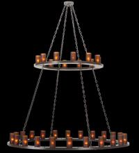 Meyda White 112325 - 72"W Loxley 36 LT Two Tier Chandelier