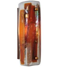 Meyda White 116174 - 4"W Metro Fusion Marina Glass Wall Sconce