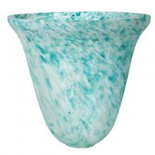 Meyda White 11867 - 10.5" Wide Teal Dapple Shade