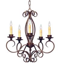 Meyda White 120247 - 22" Wide Elisha 5 Light Chandelier