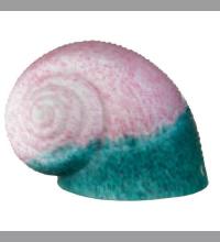 Meyda White 12600 - 5"W X 6"L PINK/TEAL PATE-DE-VERRE SNAIL SHADE