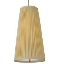 Meyda White 128987 - 13.25"W Channell Tapered & Pleated Pendant