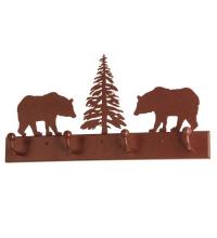 Meyda White 134177 - 24"L Bear on the Loose 4 Hooks Coat Rack