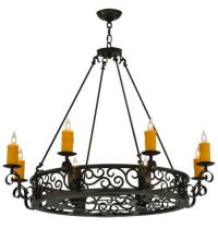 Meyda White 134760 - 42" Wide Delano 8 Light Chandelier