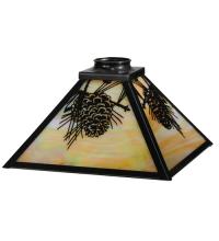 Meyda White 143179 - 9"SQ MISSION/PINE CONE