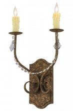 Meyda White 144397 - 14"W Samuel 2 LT Wall Sconce