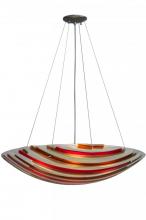 Meyda White 144399 - 30"W Metro Fusion Marina Glass Inverted Pendant