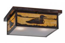 Meyda White 145226 - 16"Sq Hyde Park Loon Flushmount