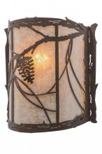 Meyda White 145311 - 9"W Whispering Pines Wall Sconce