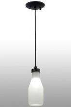 Meyda White 151225 - 5"W Milk Bottle LED Mini Pendant