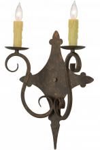 Meyda White 153385 - 13"W Angelique 2 LT Wall Sconce