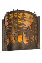 Meyda White 153975 - 12"W Tall Pines Wall Sconce