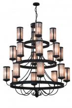 Meyda White 156557 - 60"W Nehring 20 LT Three Tier Chandelier