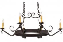 Meyda White 157894 - 38"L Handforged 6 LT Oval Chandelier