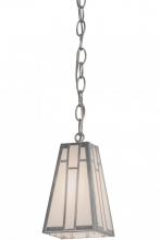 Meyda White 157995 - 5"Sq Double Bar Mission Mini Pendant