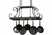 Meyda White 158845 - 43" Long Caiden Pot Rack