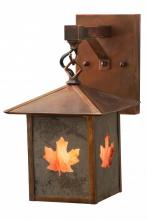 Meyda White 162730 - 7"W Seneca Maple Leaf Hanging Wall Sconce