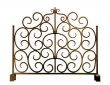 Meyda White 162751 - 42" Wide Scroll Tempest Fireplace Screen