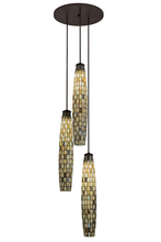 Meyda White 162956 - 24" Wide Checkers 3 Light Cascading Pendant