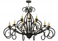 Meyda White 165142 - 60" Wide Sienna 18 LT Two Tier Chandelier