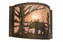 Meyda White 169675 - 12" Wide Bear at Lake Wall Sconce