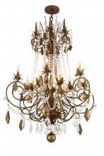 Meyda White 169774 - 38" Wide Minuet 12 Light Chandelier