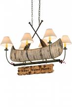 Meyda White 172241 - 36"L Personalized Canoe 6 LT Chandelier