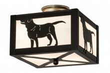 Meyda White 172790 - 12"Sq Labrador Retriever Flushmount