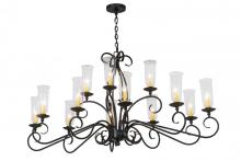 Meyda White 177354 - 60"L Wallis 14 LT Oblong Chandelier