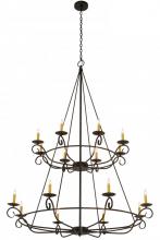 Meyda White 181462 - 54" Wide Estrella 16 Light Two Tier Chandelier