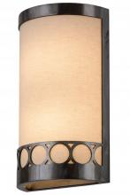 Meyda White 181532 - 8"W Cilindro Circulo Wall Sconce