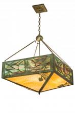 Meyda White 187847 - 28" Square Balsam Pine Inverted Pendant