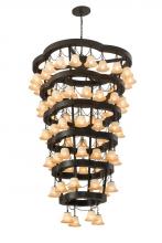 Meyda White 188855 - 60"W Cretella 72 LT Six Tier Chandelier