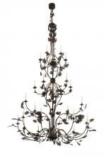 Meyda White 189564 - 72" Wide Oak Leaf 25 Light Chandelier