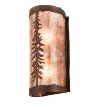 Meyda White 189847 - 5" Wide Tall Pines Wall Sconce
