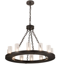 Meyda White 192501 - 36" Wide Loxley 12 Light Chandelier