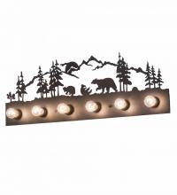 Meyda White 193240 - 32" Wide Bear Family 6 Light Vanity Light