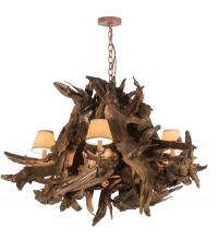 Meyda White 197275 - 40" Wide Driftwood 5 Light Chandelier