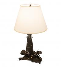 Meyda White 198178 - 22" High Lighthouse Double Lit Table Lamp