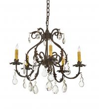 Meyda White 199258 - 24" Wide Chantilly 5 Light Chandelier