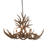 Meyda White 200459 - 45" Long Antlers Mule Deer 10 Light Chandelier