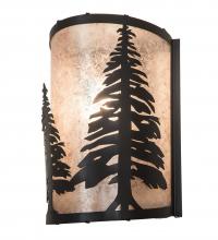 Meyda White 200683 - 8" Wide Tall Pines Wall Sconce