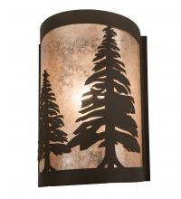 Meyda White 200797 - 8" Wide Tall Pines Right Wall Sconce