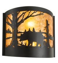 Meyda White 203180 - 15" Wide Bear at Lake Wall Sconce