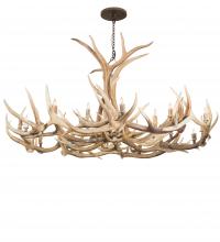 Meyda White 212267 - 84" Wide Antlers Elk & Mule Deer 18 Light Chandelier