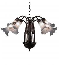 Meyda White 236535 - 26" Wide Tiffany Pond Lily 7 Light Chandelier