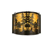 Meyda White 23824 - 12"W Tall Pines Wall Sconce