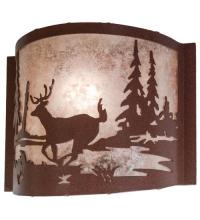 Meyda White 23833 - 12"W Deer Creek Wall Sconce