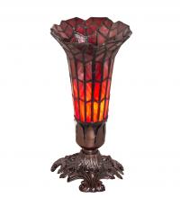 Meyda White 239057 - 8" High Stained Glass Pond Lily Victorian Accent Lamp